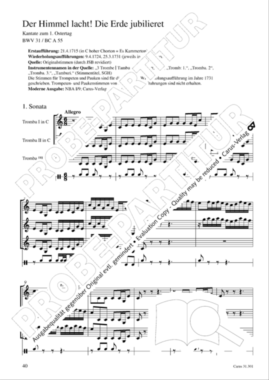 Bach for Brass 1: Cantatas I Voice scores gallery preview page 49
