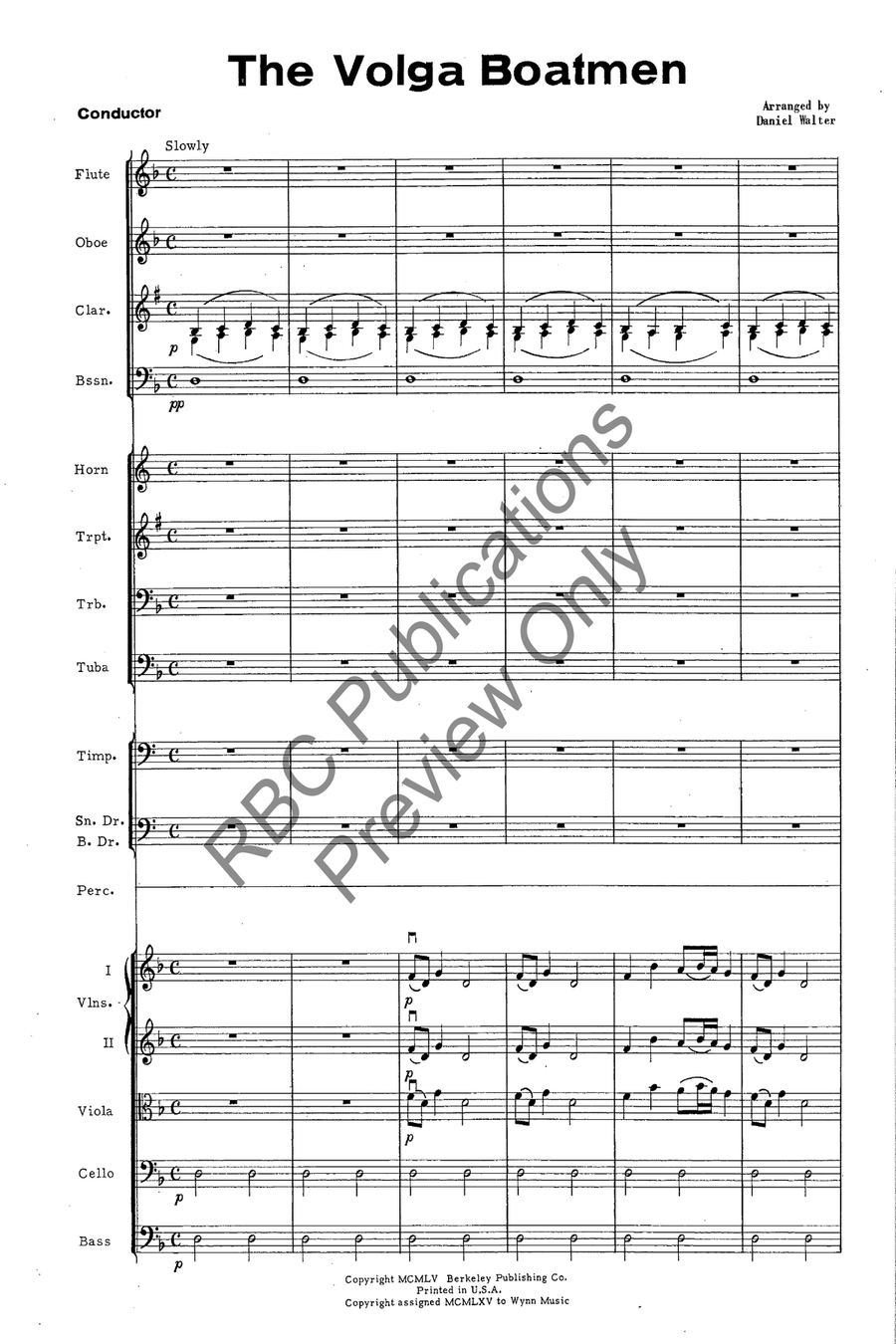 Volga Boatman Full Orchestra scores gallery preview page 3