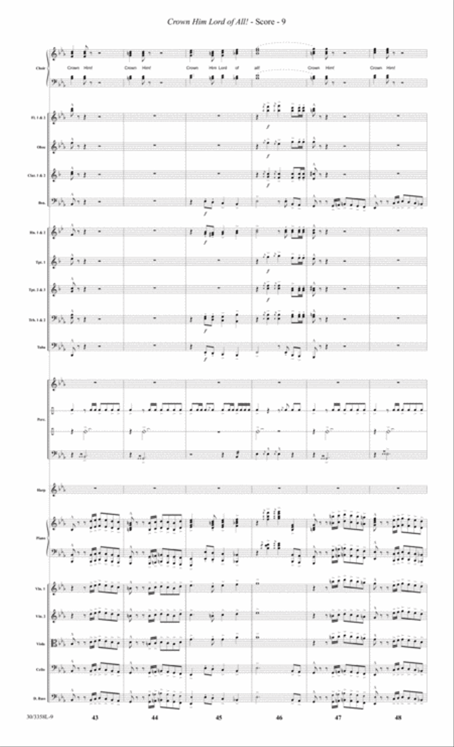 Crown Him Lord of All! - Full Orchestra Score and CD with Printable Parts Choir scores gallery preview page 12