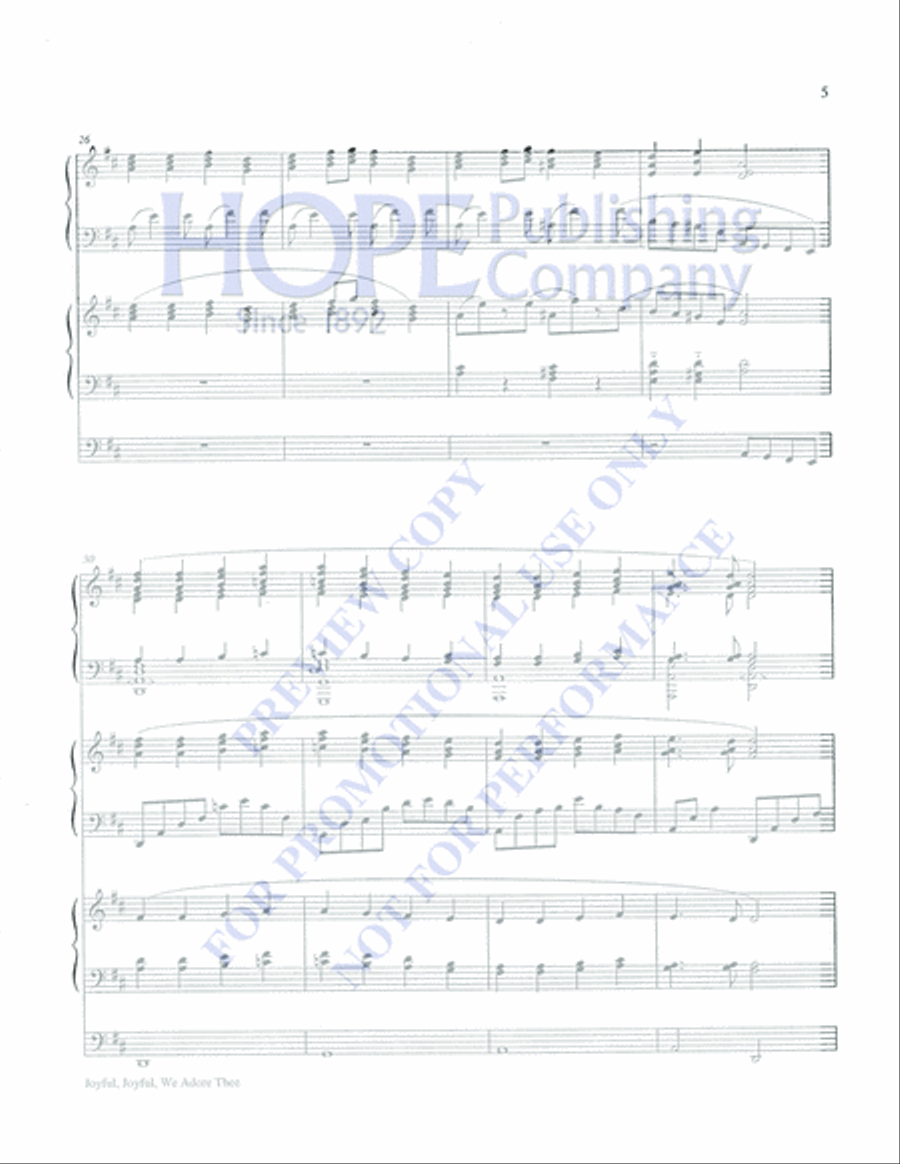 Joyful, Joyful, We Adore Thee 4-Part scores gallery preview page 5