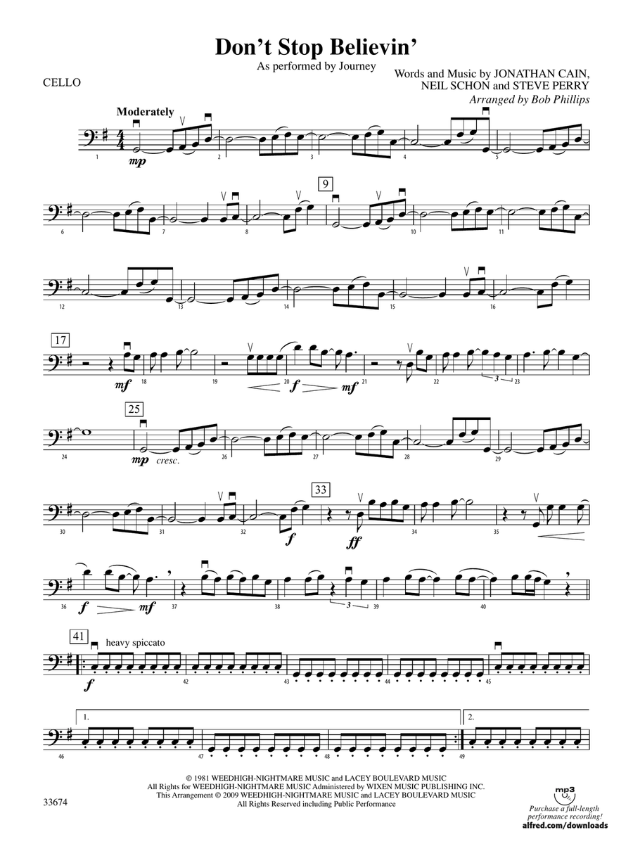Don't Stop Believin': Cello