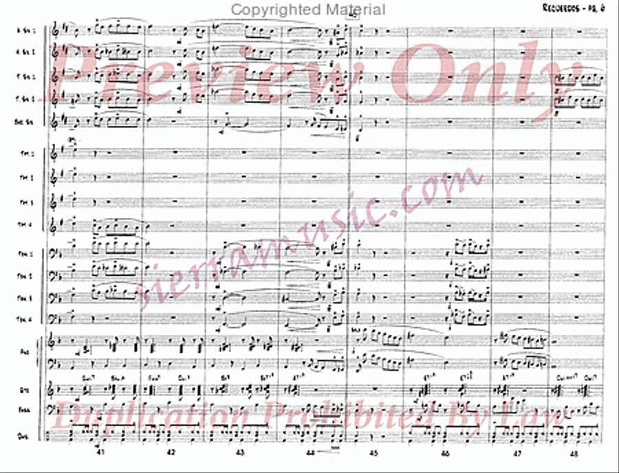 Recuerdos (Edited) Jazz Ensemble scores gallery preview page 7