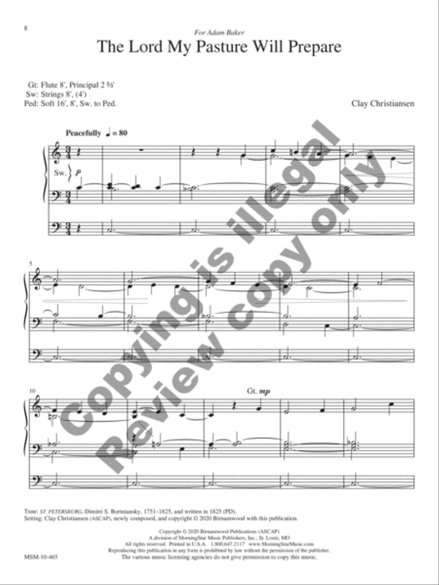 Arise and Shine Organ scores gallery preview page 5