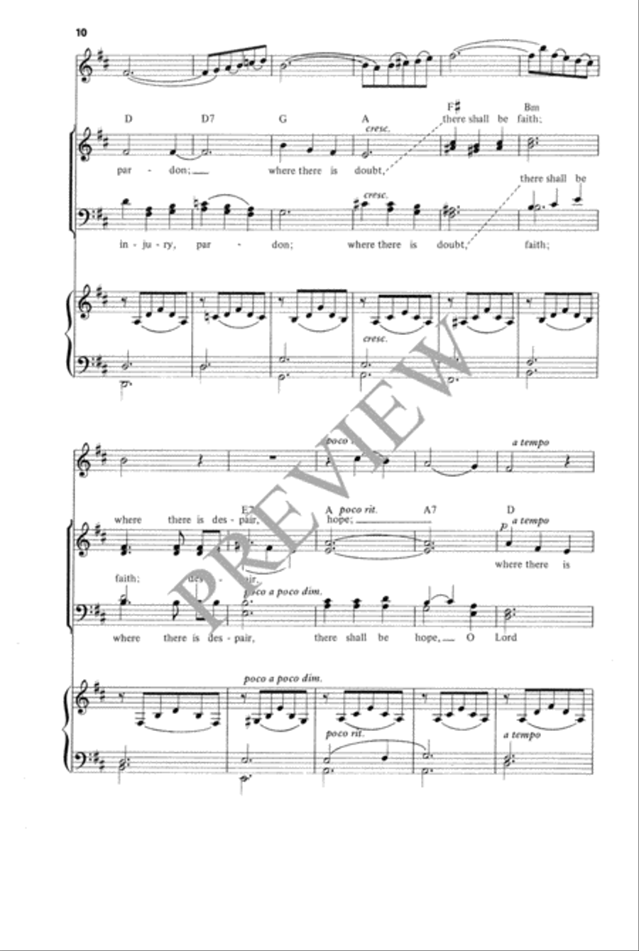 Prayer for Peace 4-Part scores gallery preview page 11