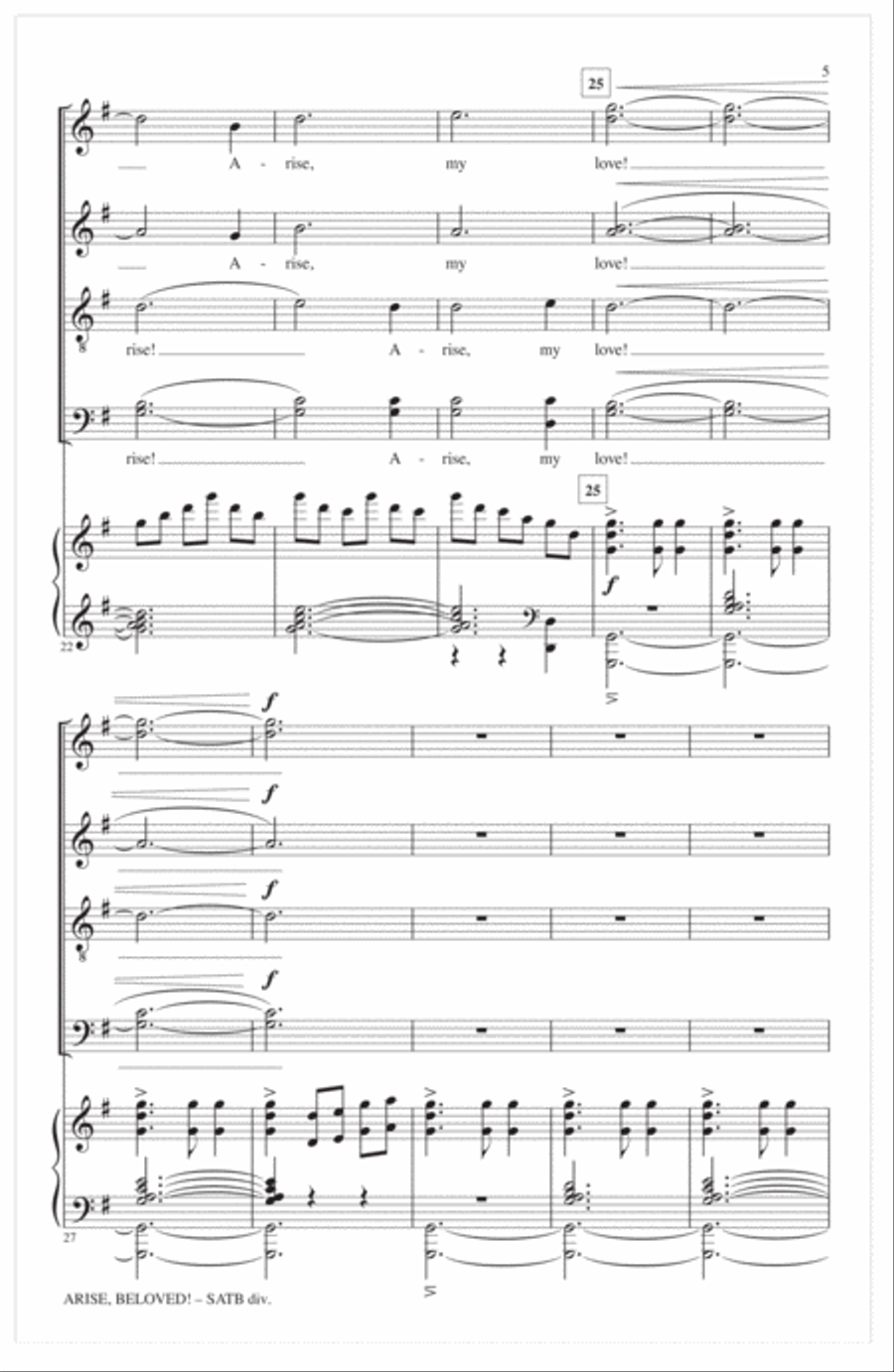 Arise, Beloved! Arise, Beloved! 4-Part scores gallery preview page 3