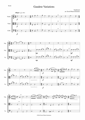 Gaudete Variations for string trio