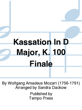 Book cover for Kassation in D, K. 100(62A): Finale