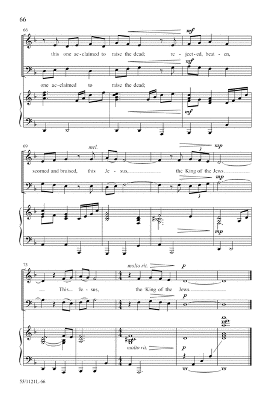 Touched by the Christ Touched by the Christ 3-Part scores gallery preview page 67