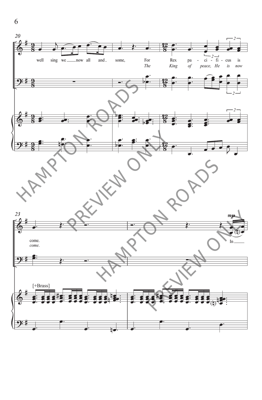 Nowell Sing We (Service Version) (SATB) 4-Part scores gallery preview page 7