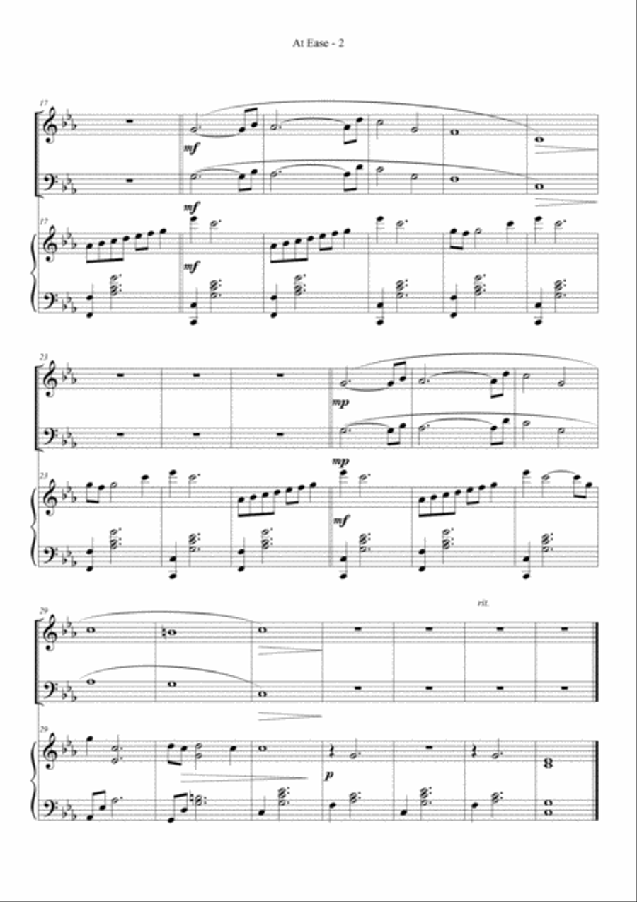 At Ease (incidental music from Al Hayba) Piano Trio scores gallery preview page 2