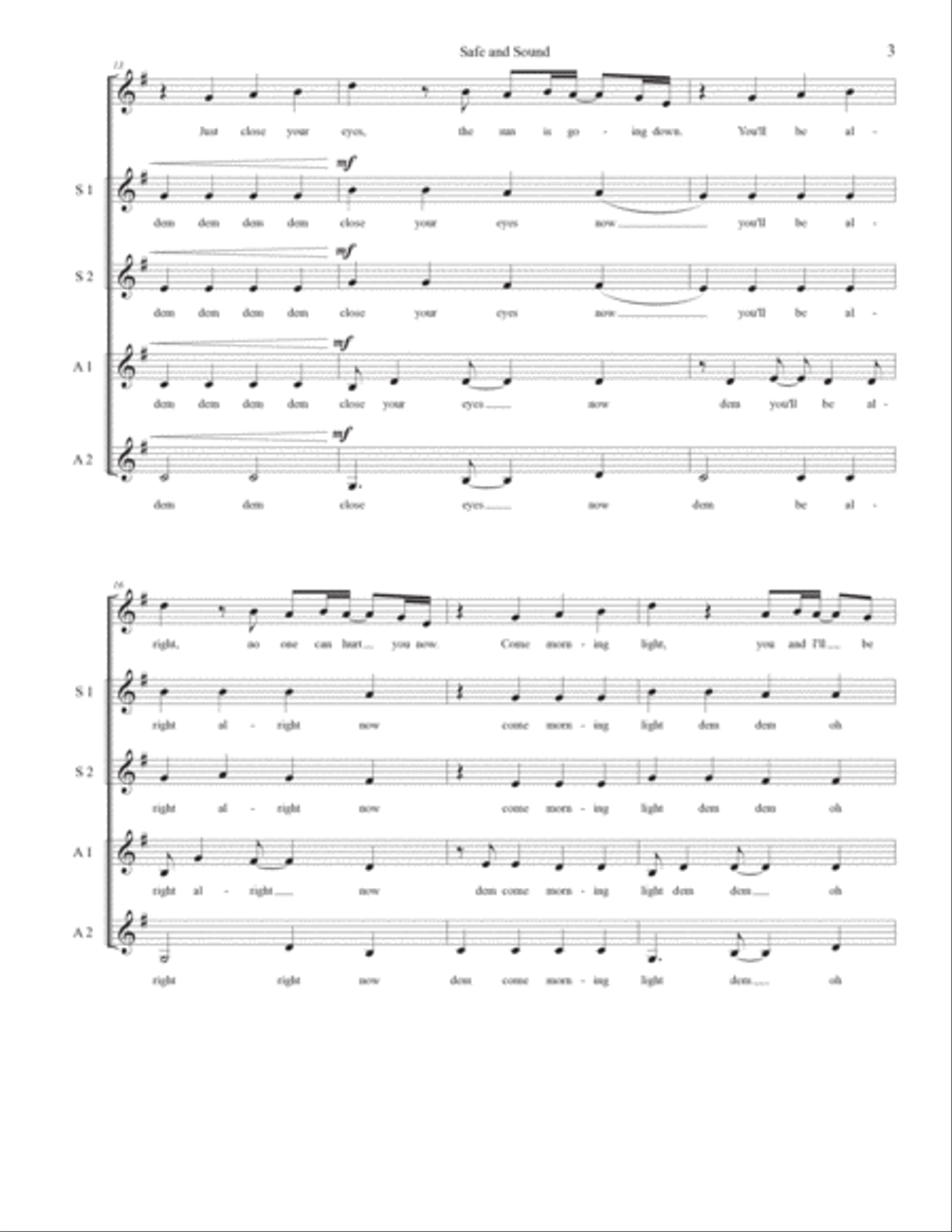 Safe & Sound SSA scores gallery preview page 3