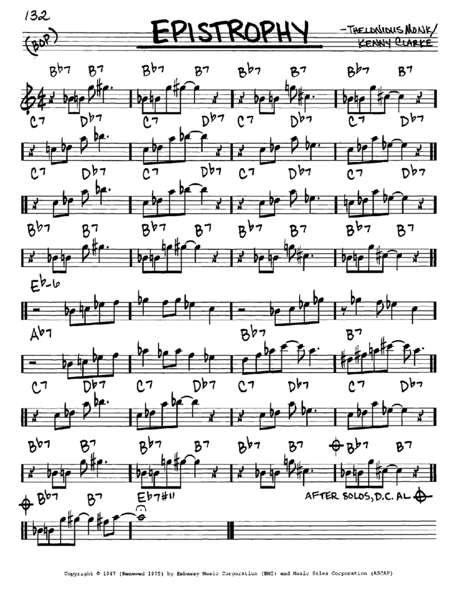 Epistrophy Piano scores gallery preview page 1