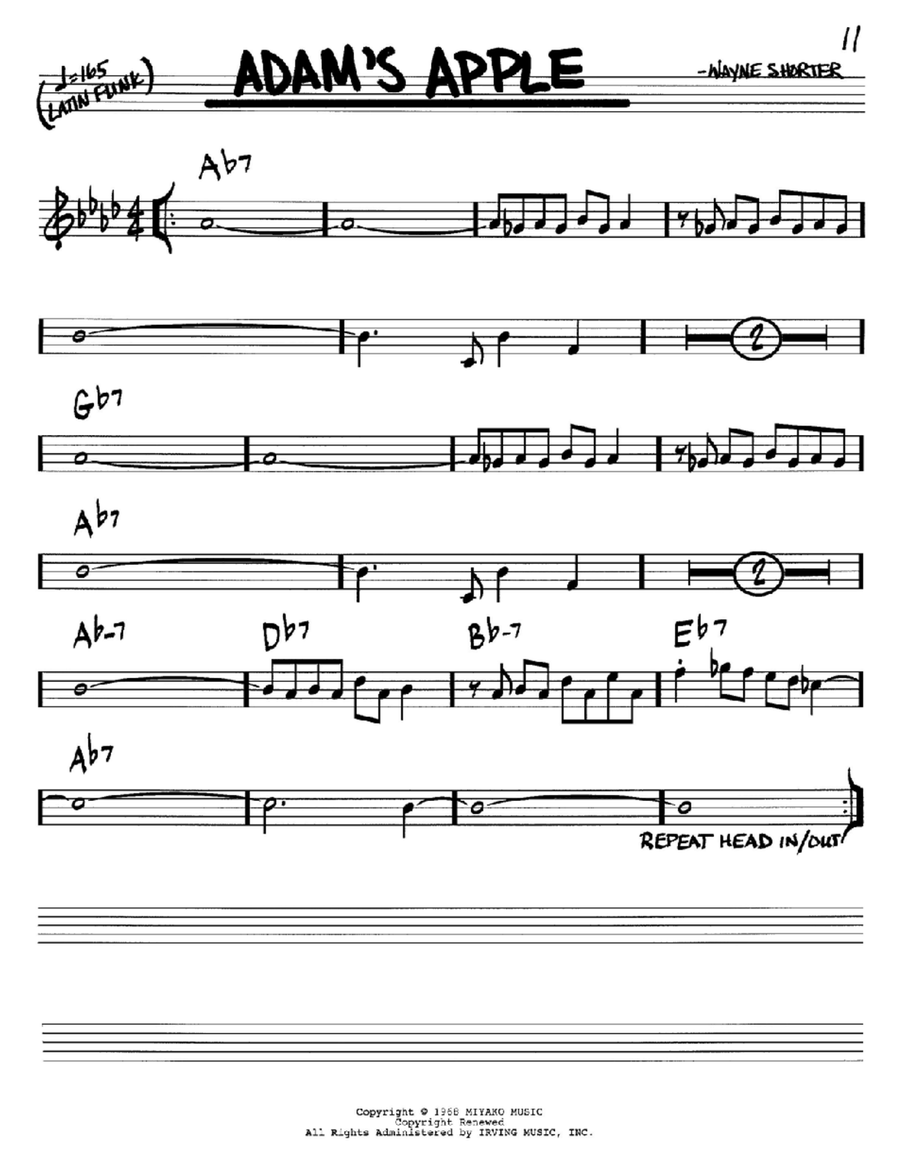 Adam's Apple Piano scores gallery preview page 1