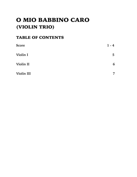 O Mio Babbino Caro (Violin Trio) image number null