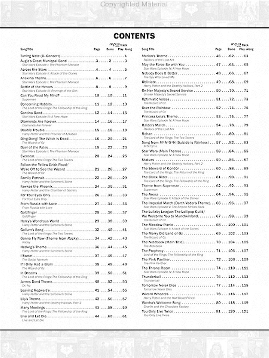 Ultimate Movie Instrumental Solos Horn Solo scores gallery preview page 7