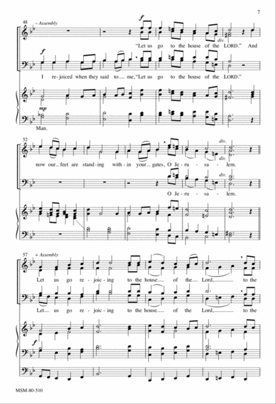 Let Us Go Rejoicing: Fanfare, Introit, and Procession for the Dedication of a Church 4-Part scores gallery preview page 6
