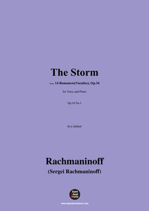 Book cover for Rachmaninoff-The Storm,Op.34 No.3,in e minor