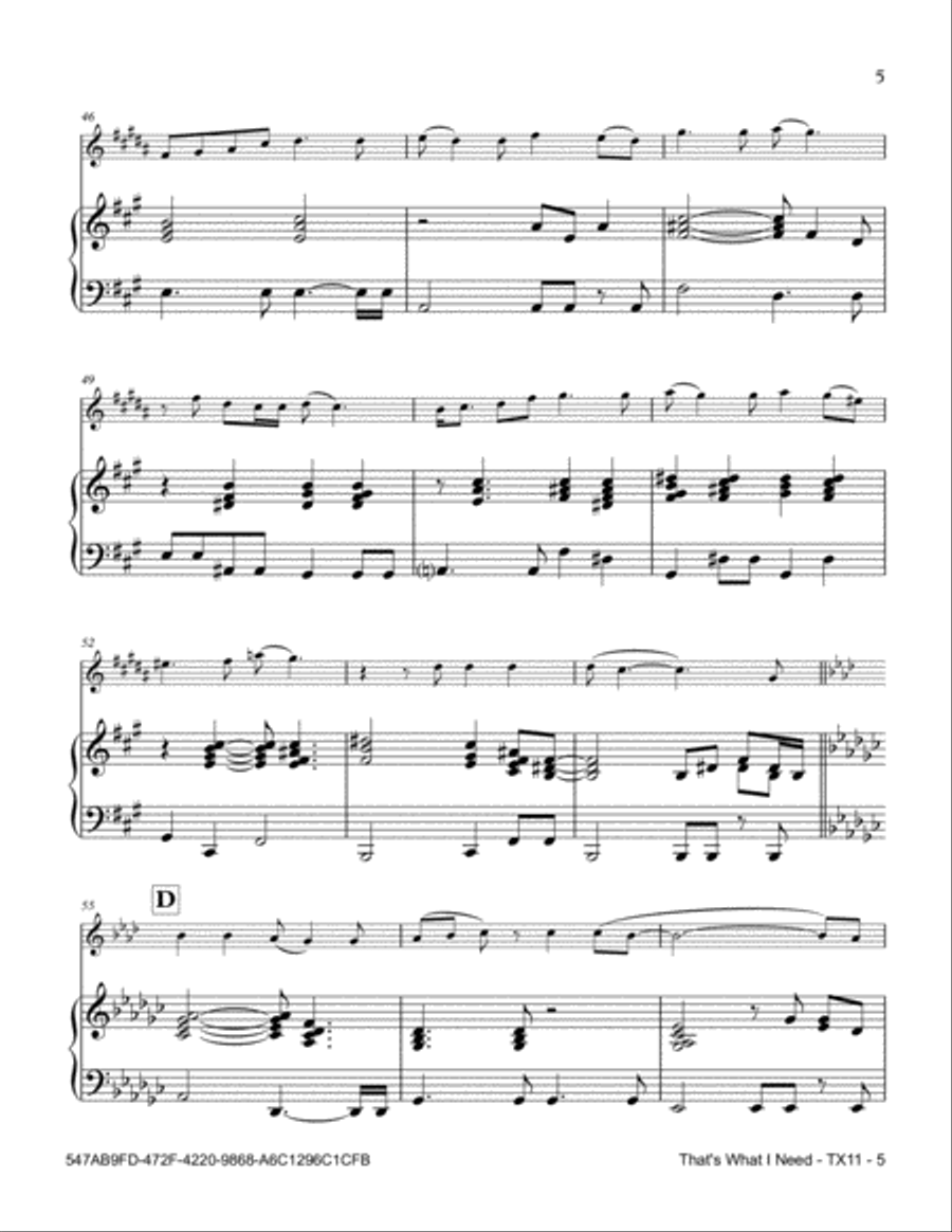 That's What I Need That's What I Need Tenor Saxophone scores gallery preview page 5