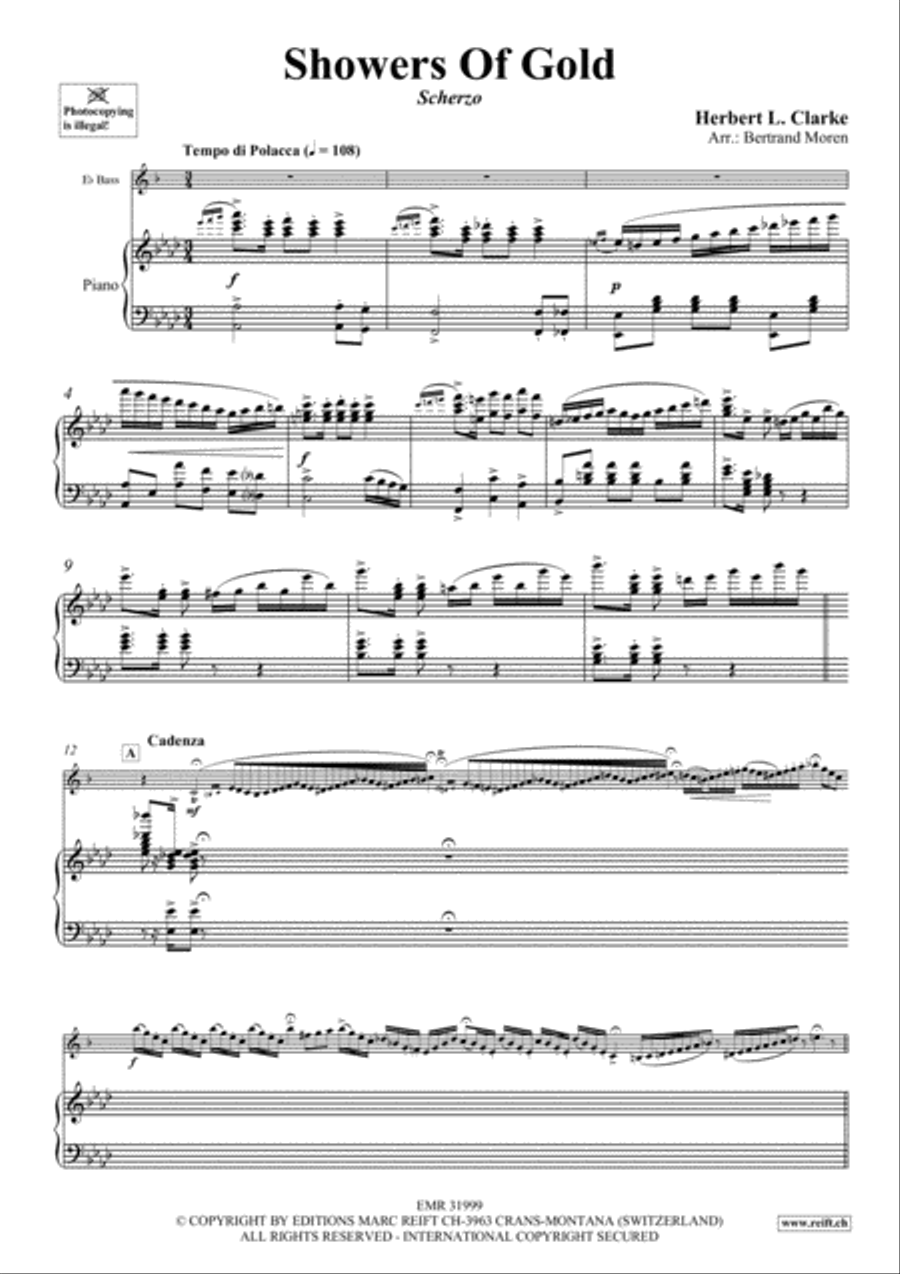 Showers Of Gold Piano Accompaniment scores gallery preview page 5