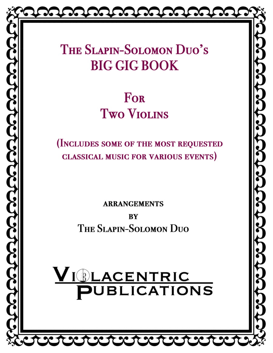 The Slapin-Solomon Duo's Big Gig Book for Two Violins String Duet scores gallery preview page 1
