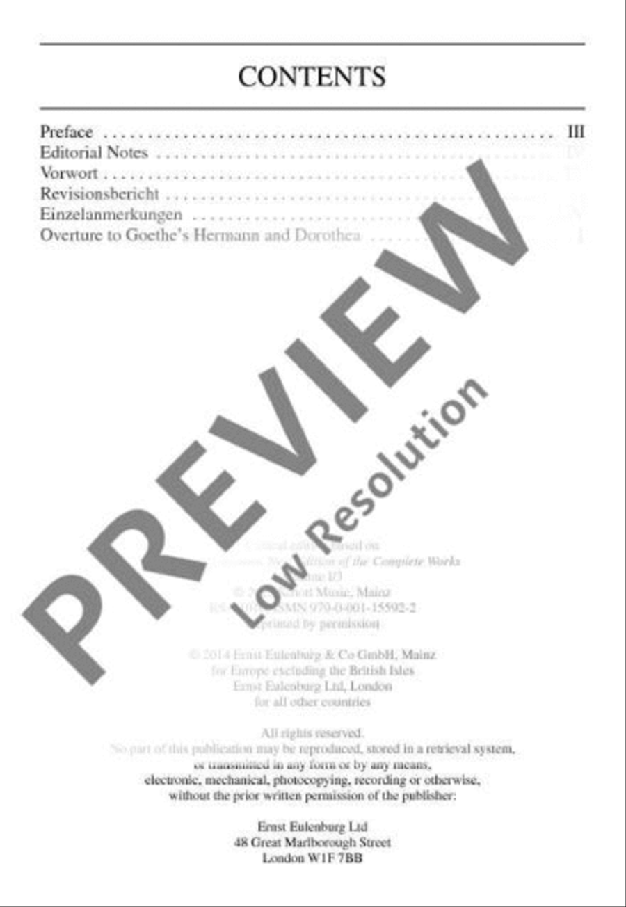 Overture zu Goethes Hermann und Dorothea Orchestra scores gallery preview page 3