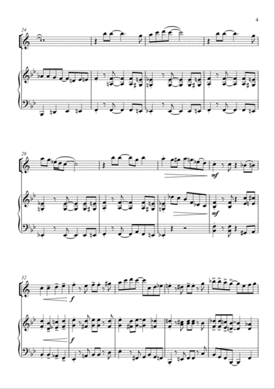 Rock Solid - for Tenor (or Soprano) Saxophone and Piano Tenor Saxophone scores gallery preview page 5