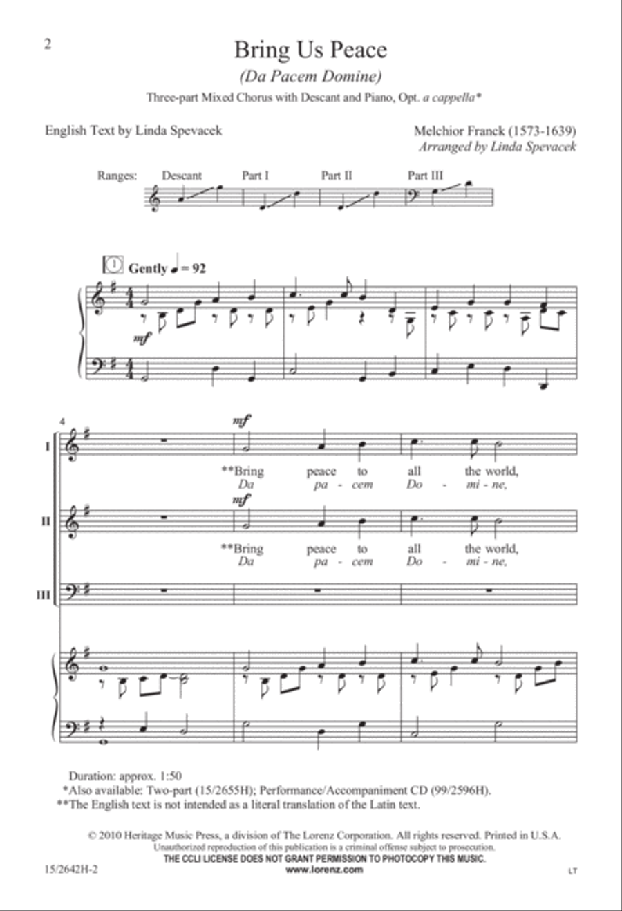 Bring Us Peace 3-Part scores gallery preview page 3