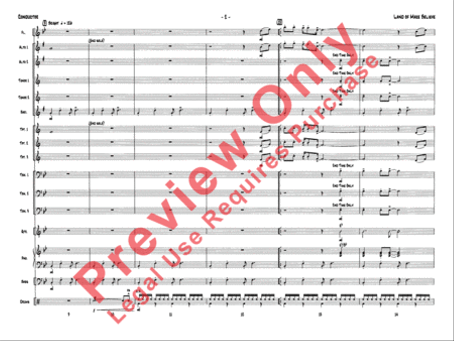 Land of Make Believe Land of Make Believe Jazz Ensemble scores gallery preview page 5