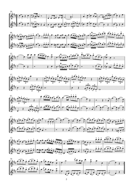 Mezger Six Duets for two flutes Op. 3 No. 4 - 6
