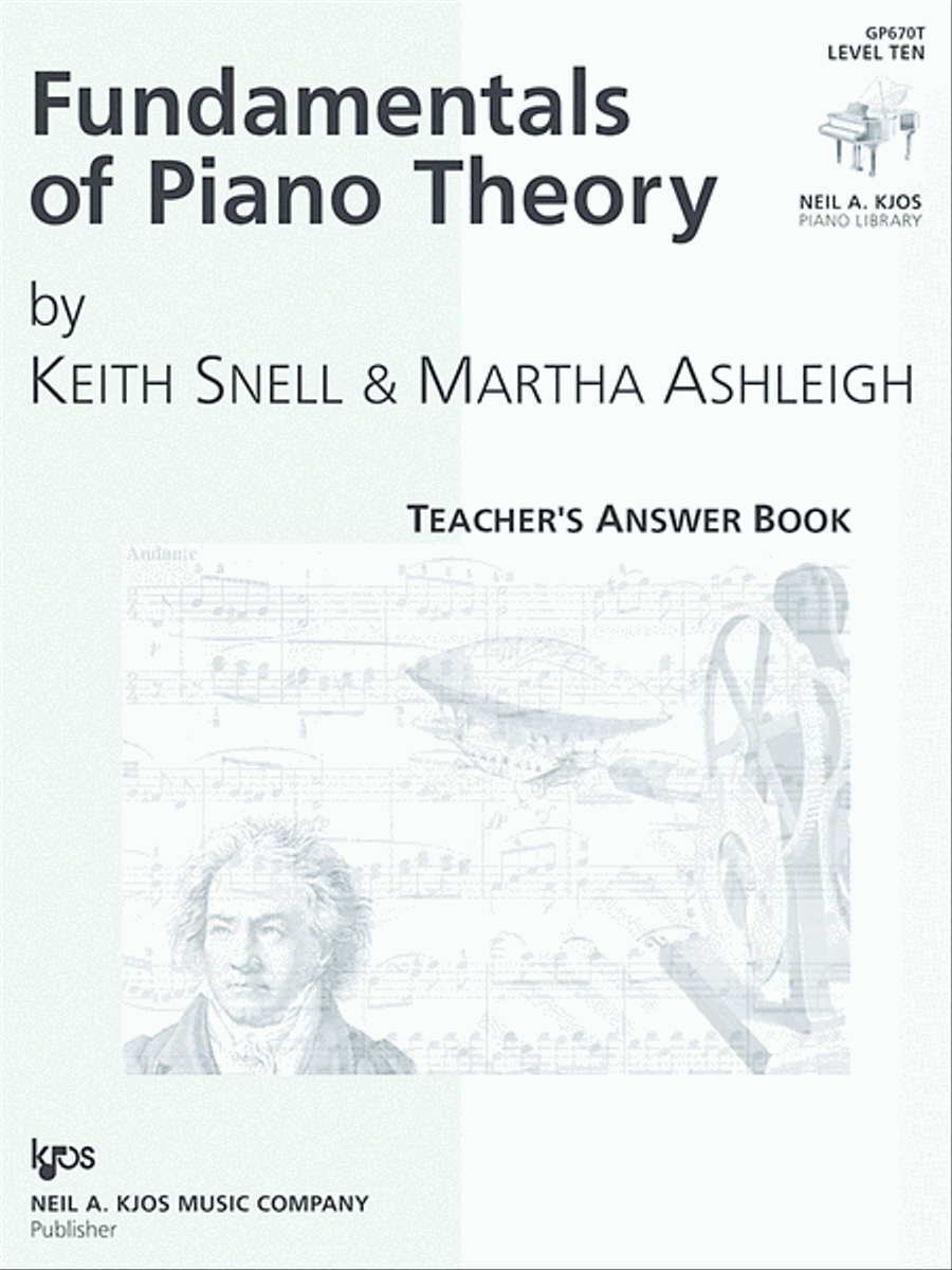 Fundamentals Of Piano Theory, Level 10 - Answer Book Piano Method scores gallery preview page 1