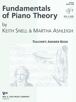 Book cover for Fundamentals Of Piano Theory, Level 10 - Answer Book