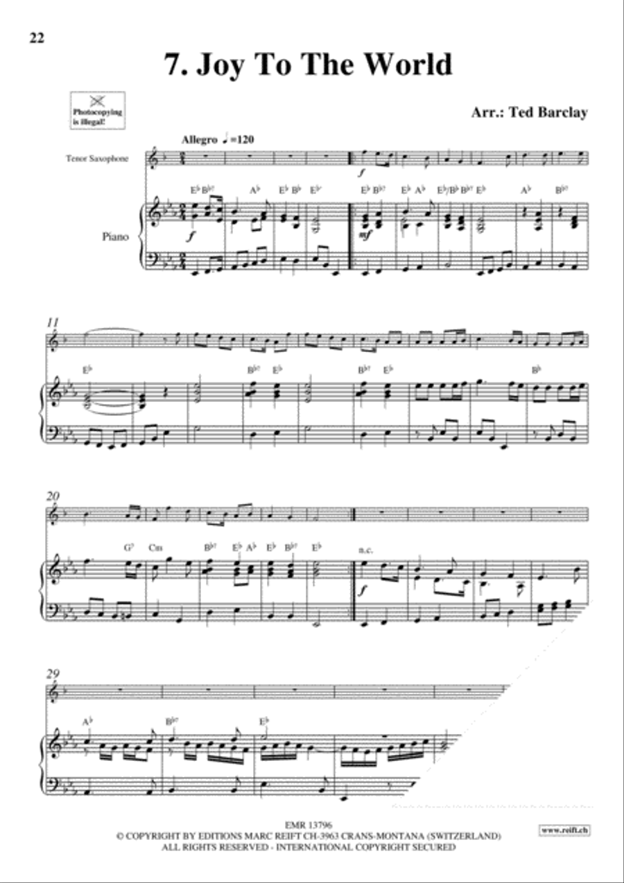 10 Easy Christmas Solos 10 Easy Christmas Solos Tenor Saxophone scores gallery preview page 9