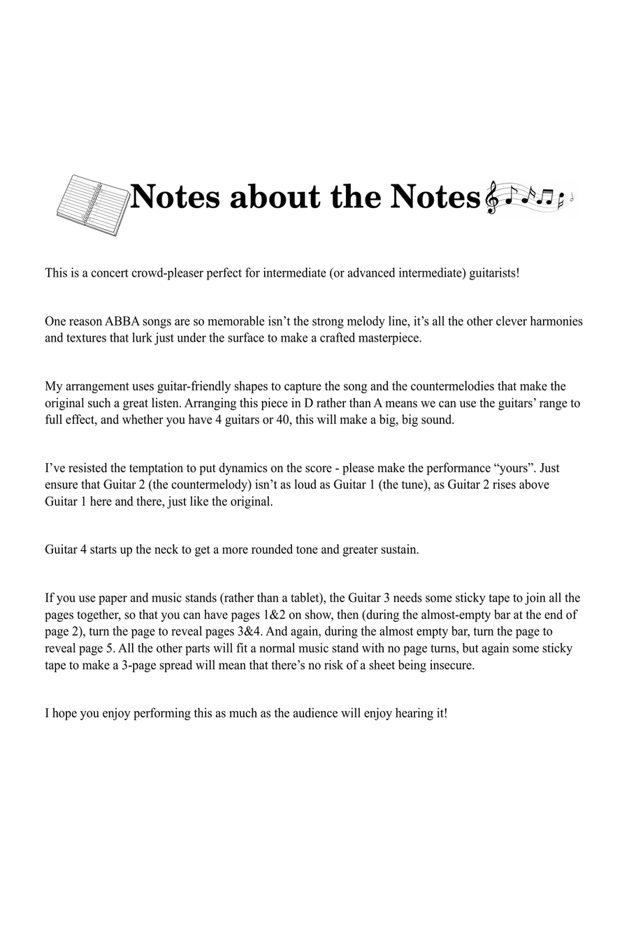 Chiquitita Guitar Ensemble scores gallery preview page 3