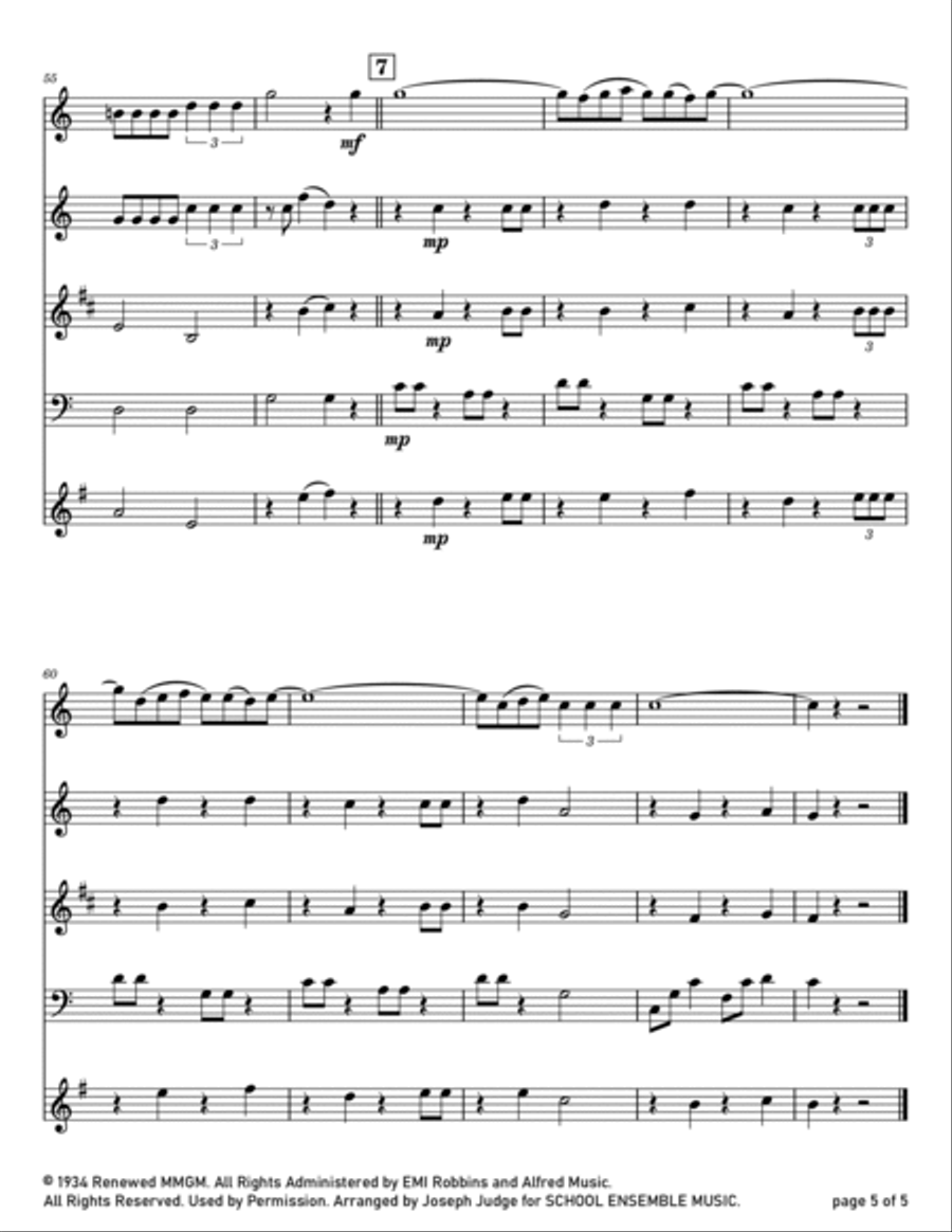 Blue Moon Woodwind Quartet scores gallery preview page 5