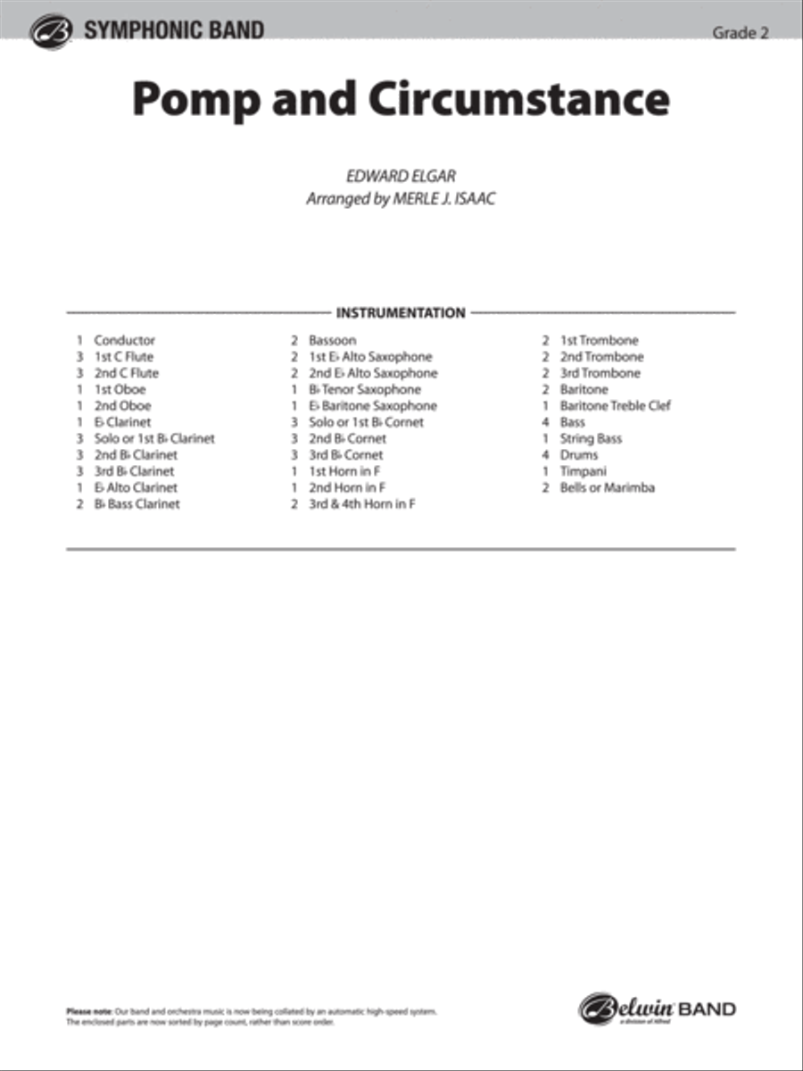 Pomp and Circumstance, Opus 39, No. 1 (Processional)