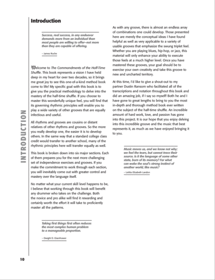 The Commandments of the Half-Time Shuffle Percussion scores gallery preview page 4