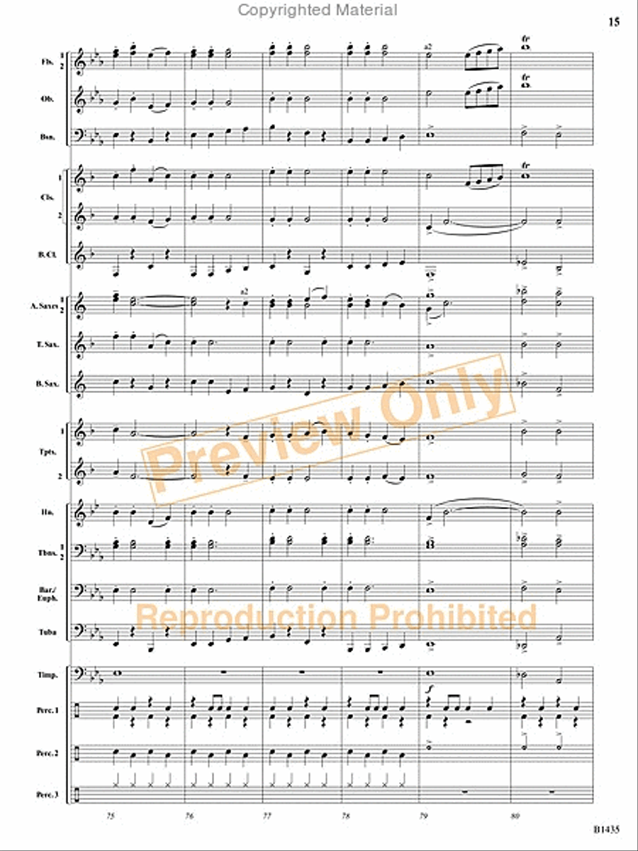 Grandma Got Run Over by a Reindeer Concert Band scores gallery preview page 28