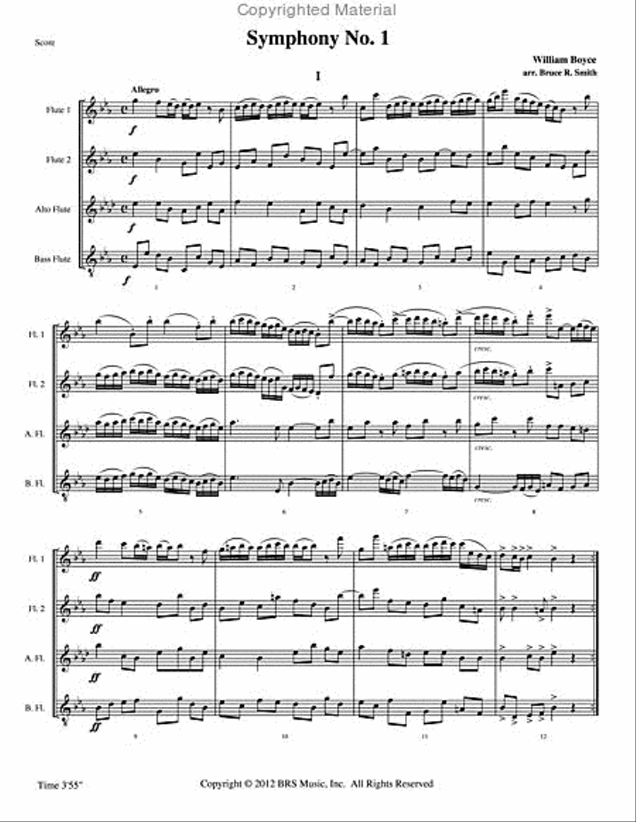 Symphony No. 1 Symphony No. 1 Flute Quartet scores gallery preview page 2