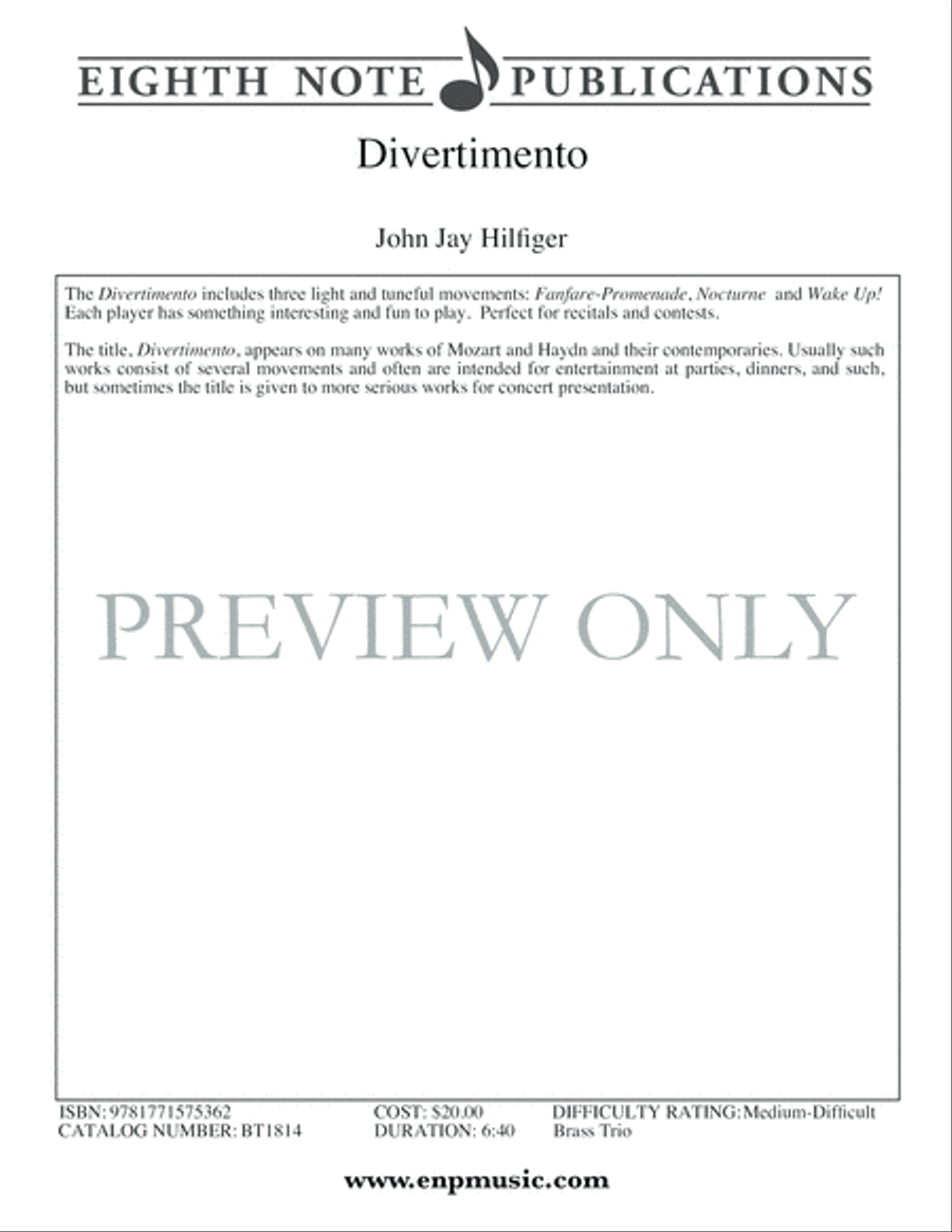 Divertimento Brass Ensemble scores gallery preview page 2