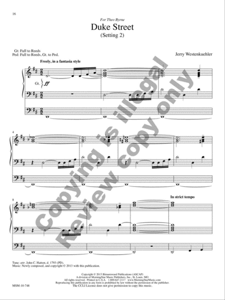 Rejoice and Sing! Twenty Festive Hymn Introductions for Organ Organ Solo scores gallery preview page 6