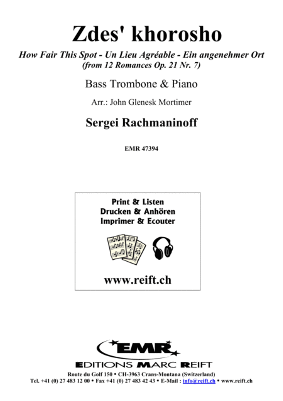 Zdes' khorosho Bass Trombone scores gallery preview page 2