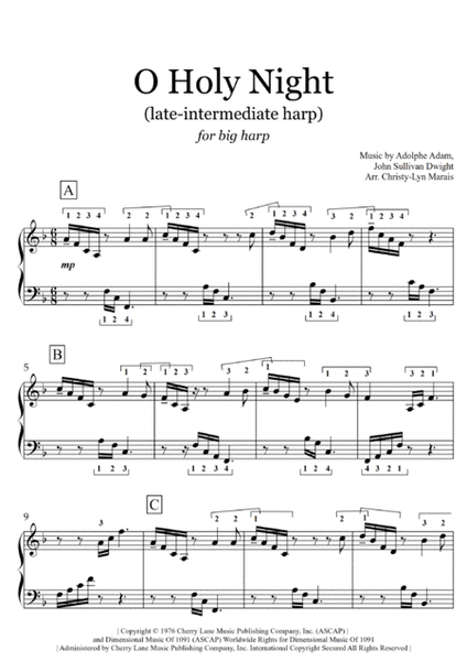 O Holy Night - Late-Intermediate for Harp image number null