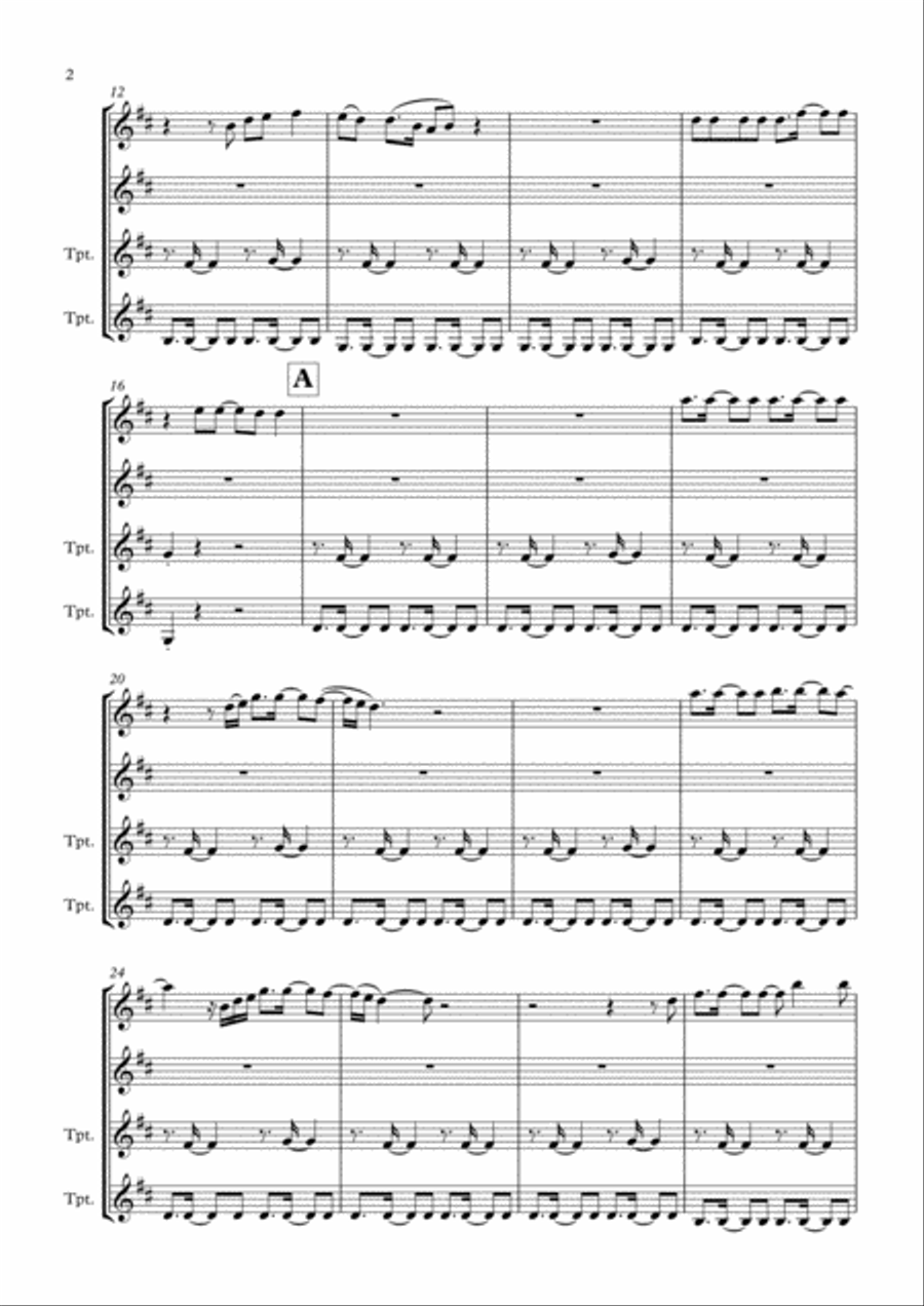 I Lived I Lived Brass Ensemble scores gallery preview page 2