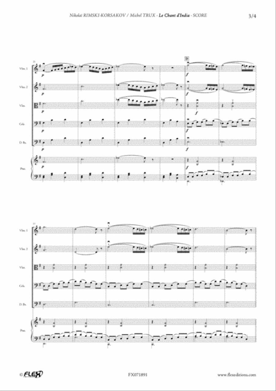 Le Chant d'India 4-Part scores gallery preview page 4