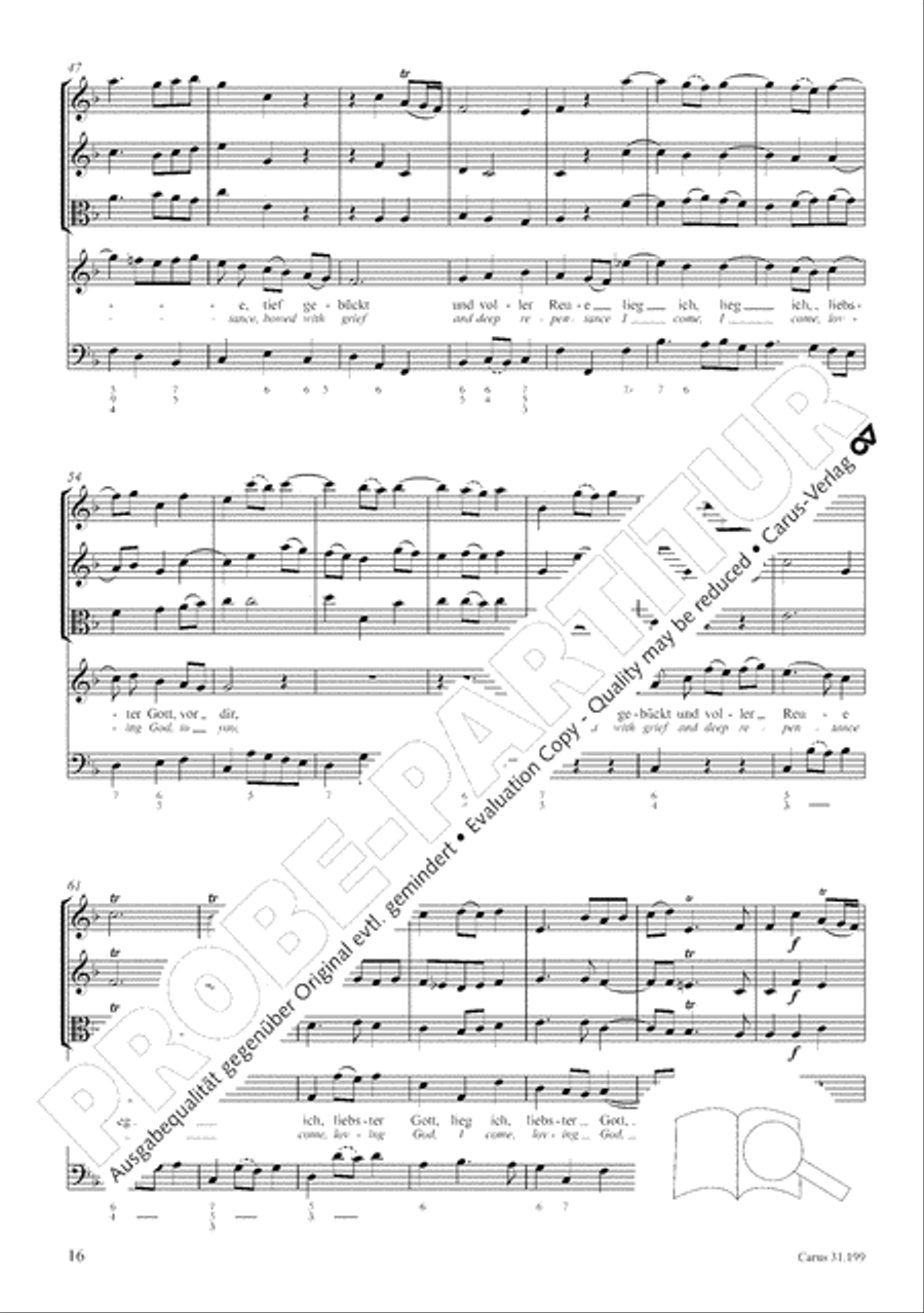 My heart is bathed in blood (Mein Herze schwimmt im Blut) Orchestra scores gallery preview page 17