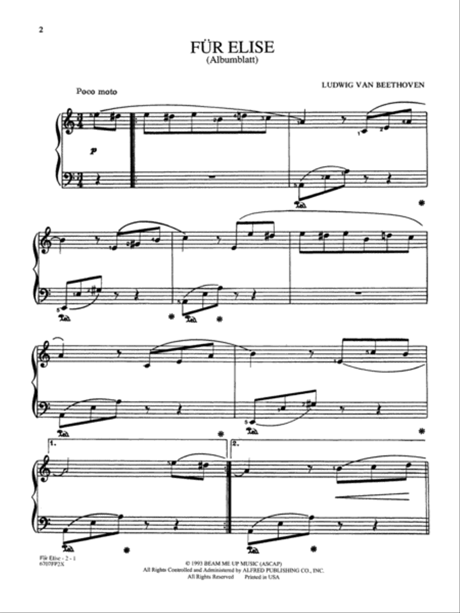 Fur Elise - Easy Piano Small Ensemble scores gallery preview page 2