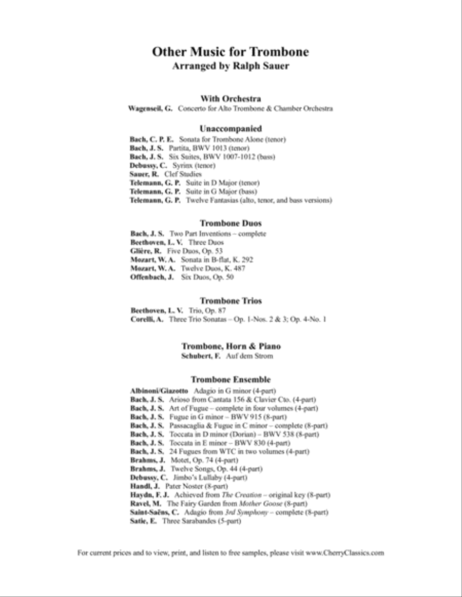 Um Mitternacht (At Midnight) for 5 part Trombone Ensemble Trombone scores gallery preview page 4