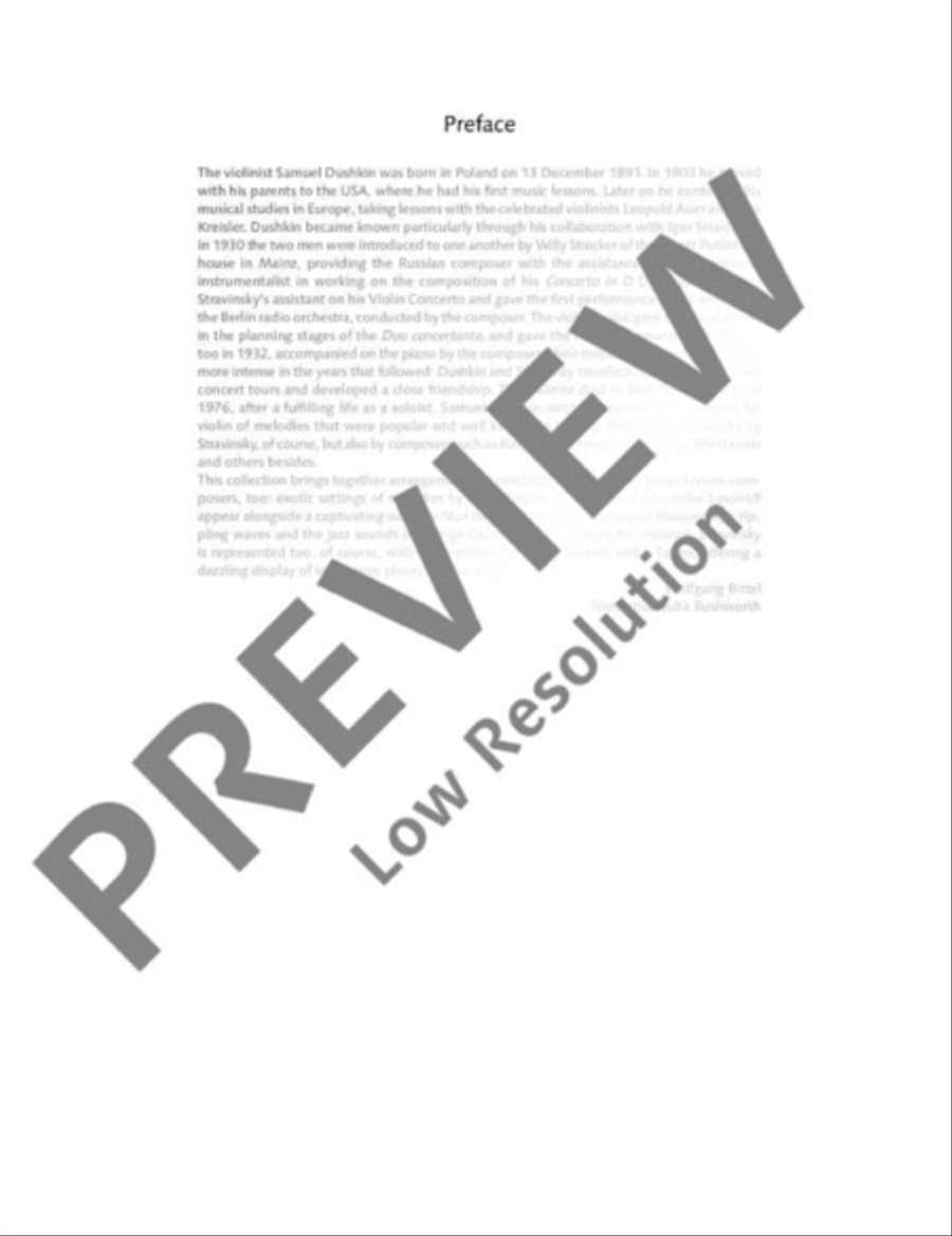 Samuel Dushkin Repertoire Violin Solo scores gallery preview page 4