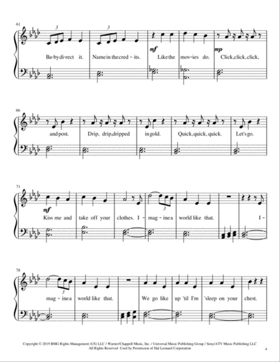 Imagine Imagine Piano Solo scores gallery preview page 4