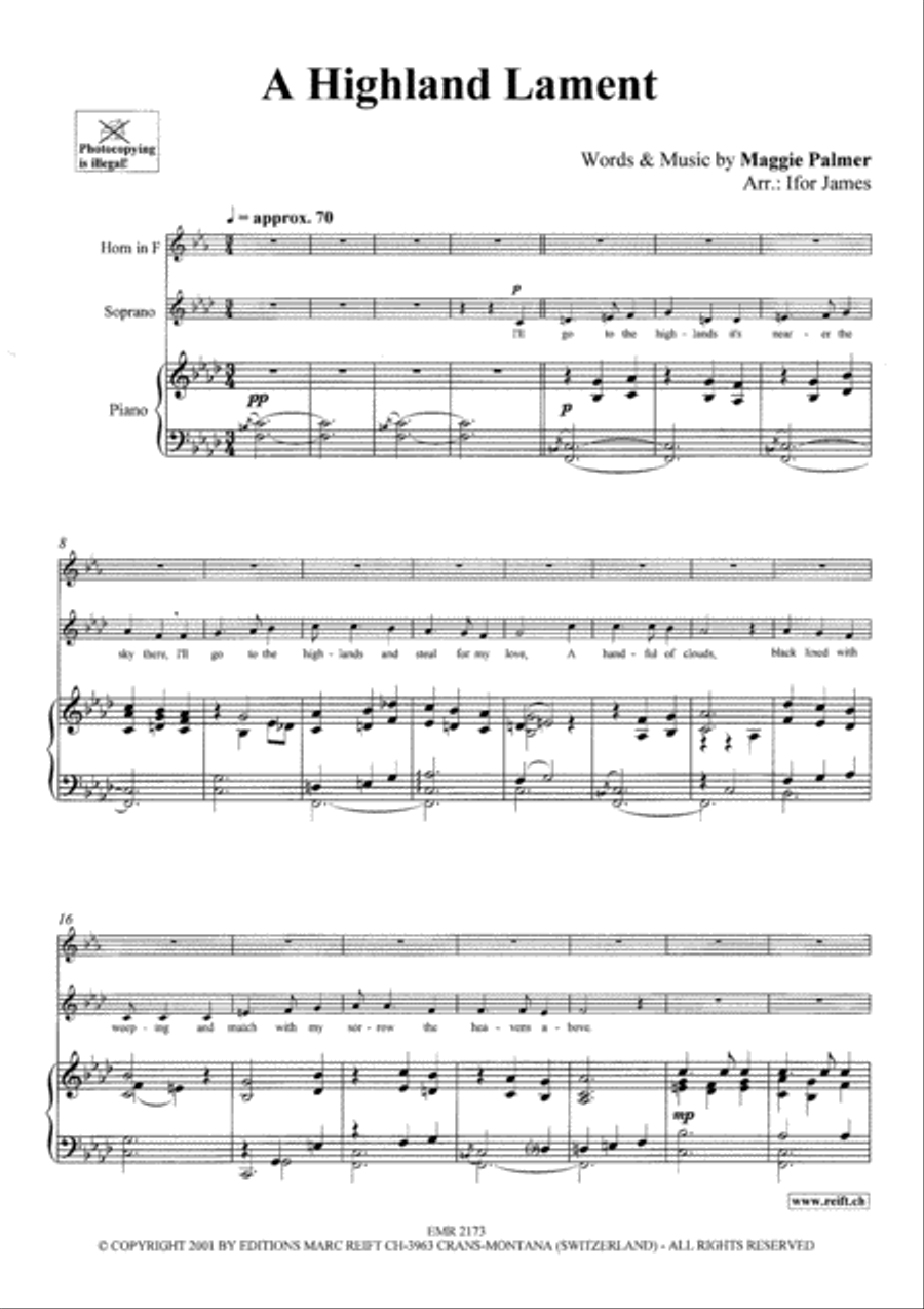 A Highland Lament A Highland Lament Horn scores gallery preview page 3